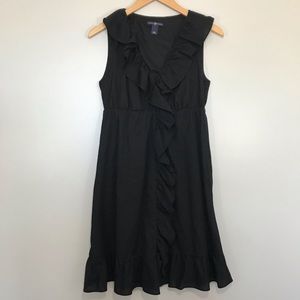 👗 GAP Black Sleeveless Ruffle Dress